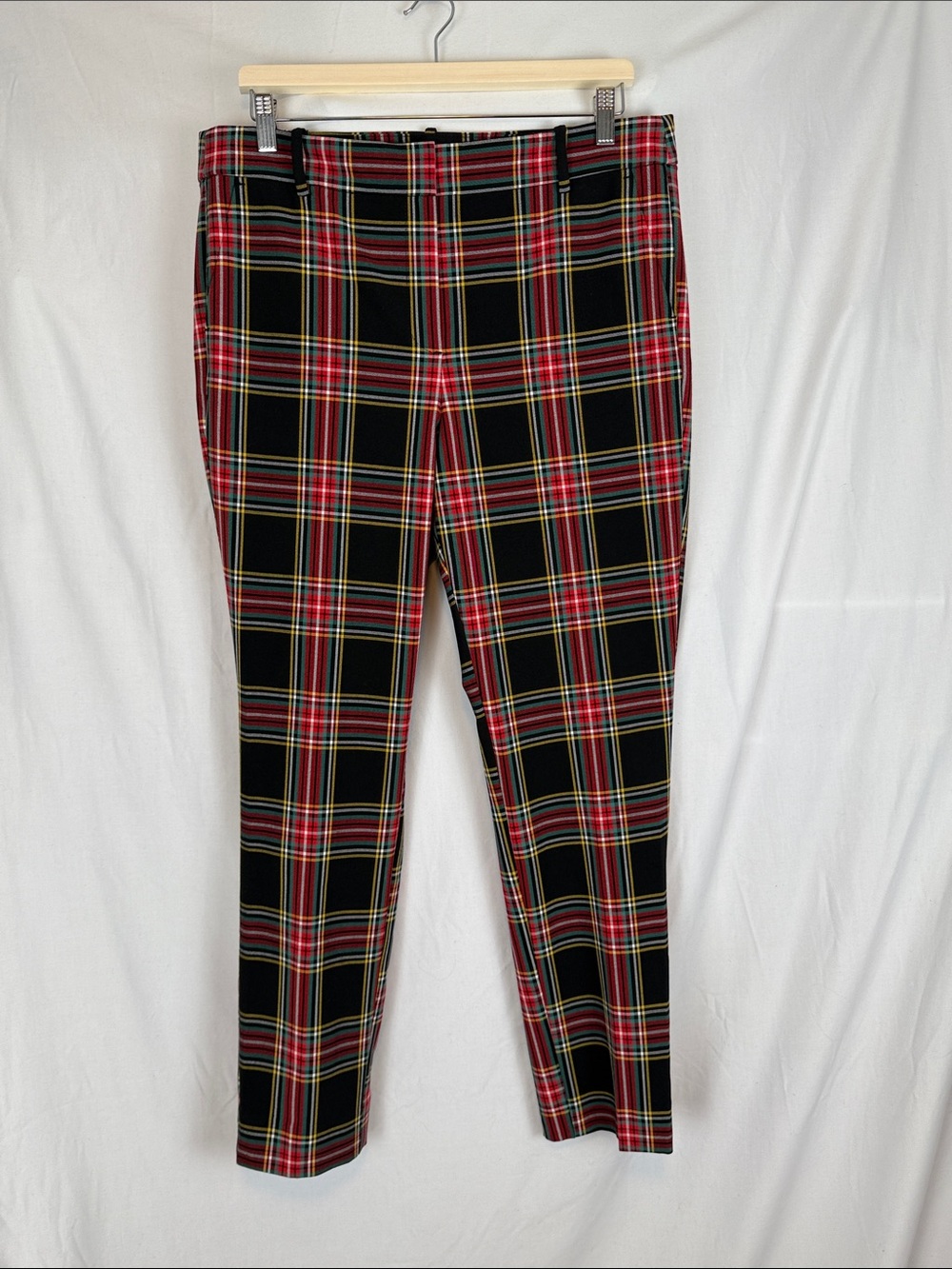 Women's J Crew Ruby Full Length Plaid Pant Size 12 NWT